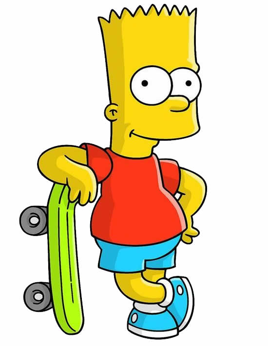 Molde Colorido de Bart Simpson