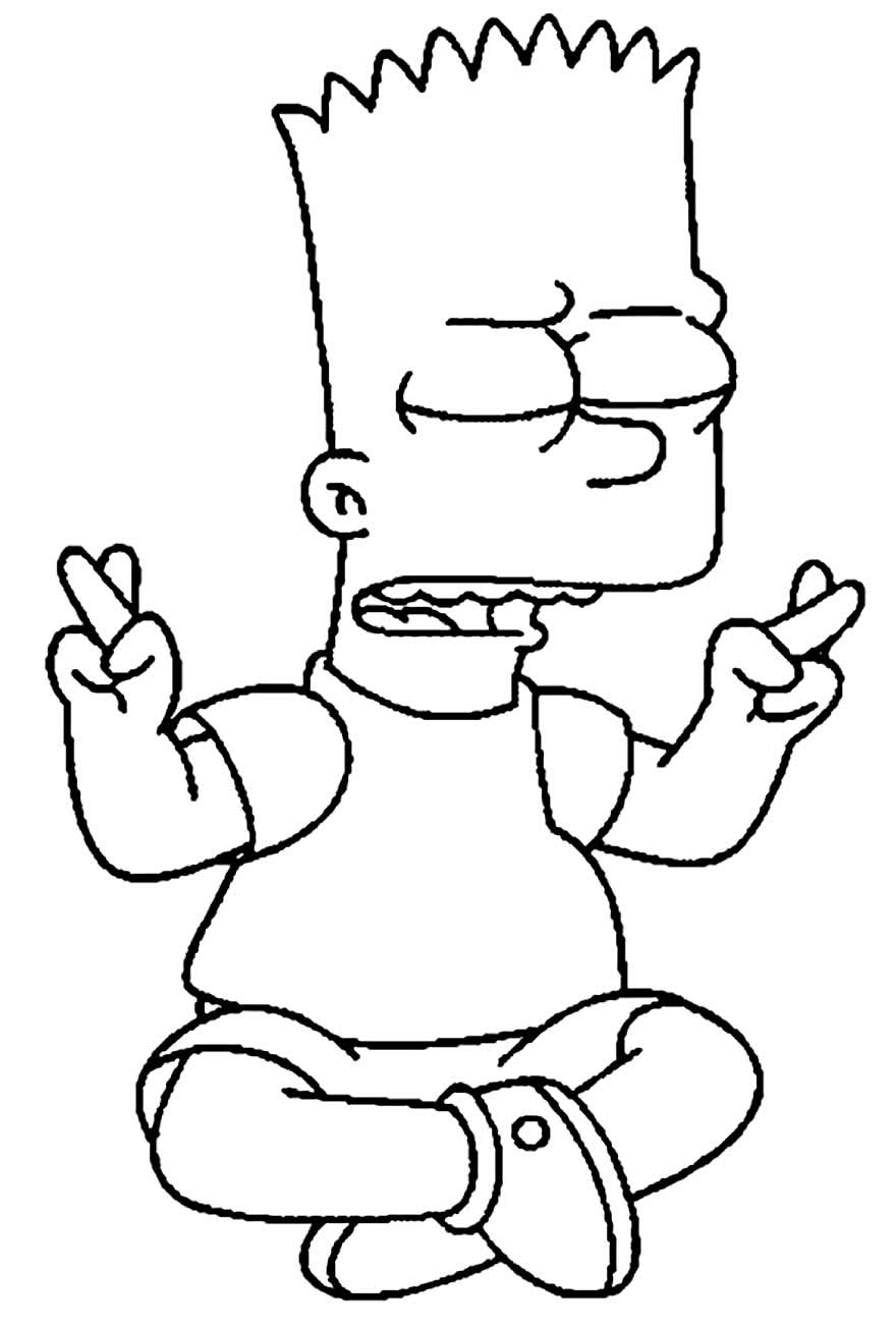 Desenhos dos Simpsons para pintar