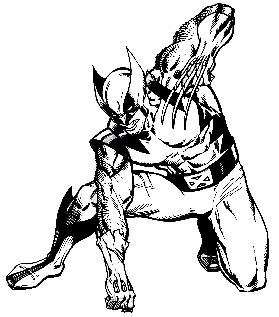 Imagem de Wolverine para imprimir e colorir