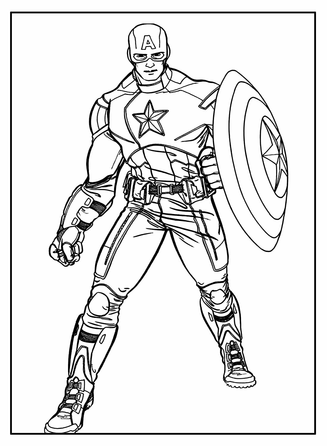 Desenhos para pintar Capitão América