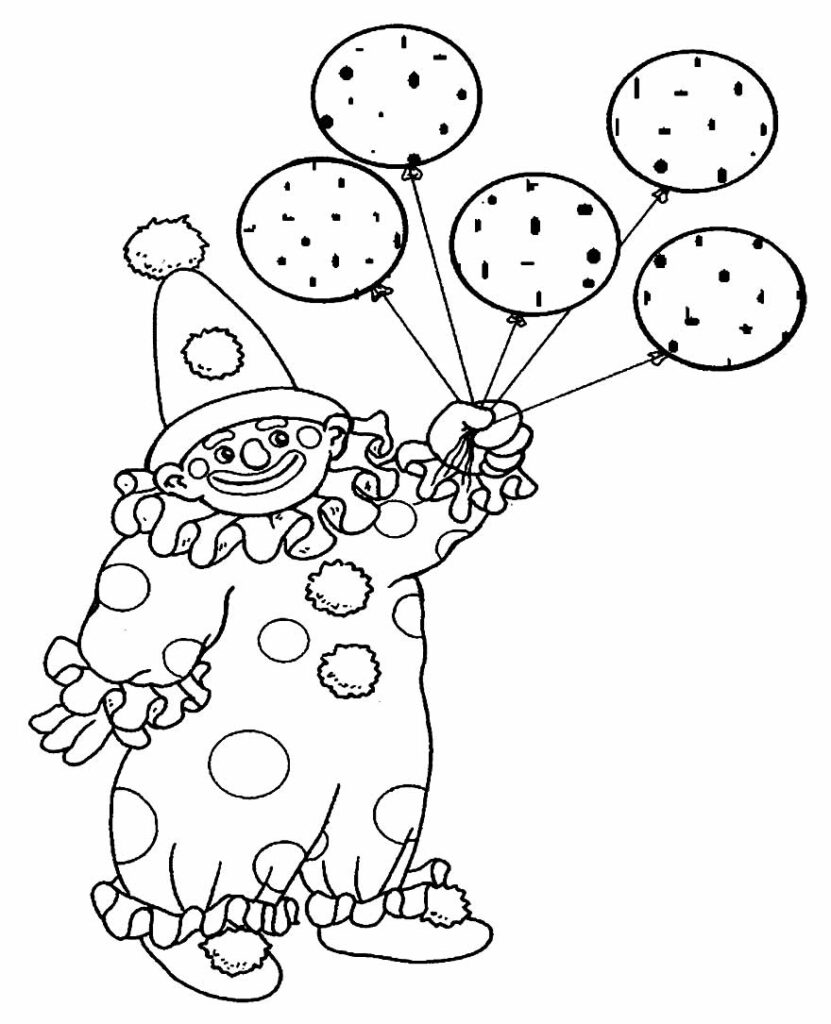 Desenhos de Palhaço para pintar e colorir - Pop Lembrancinhas