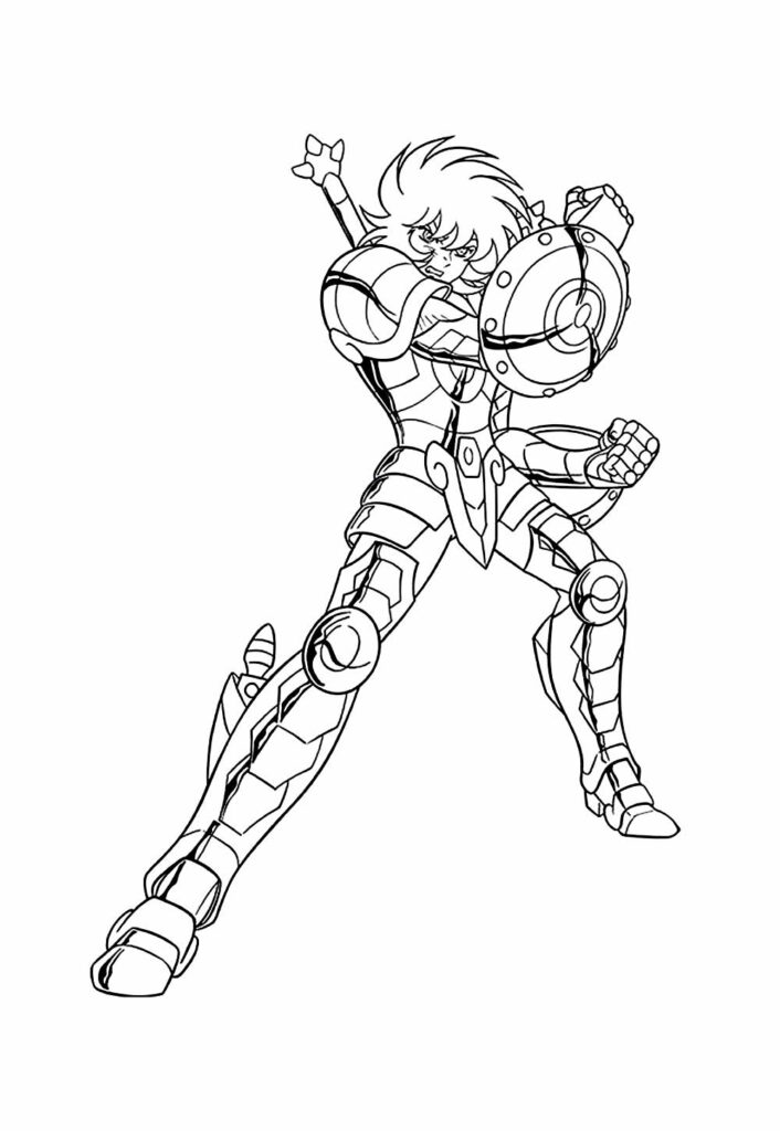 Desenho para colorir de Cavaleiros do Zodíaco