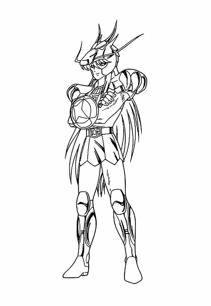 Desenho para colorir de Cavaleiros do Zodíaco