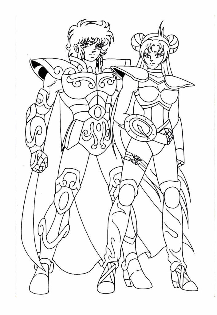 Desenho de Cavaleiros do Zodiaco