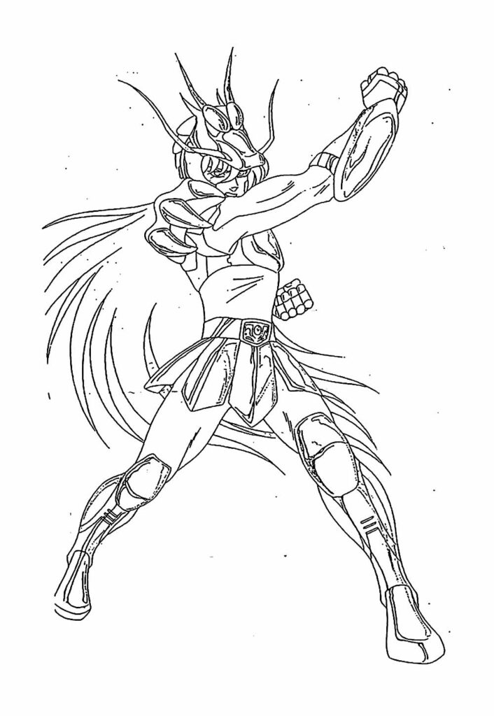 Desenho de Cavaleiros do Zodiaco - Shyriu