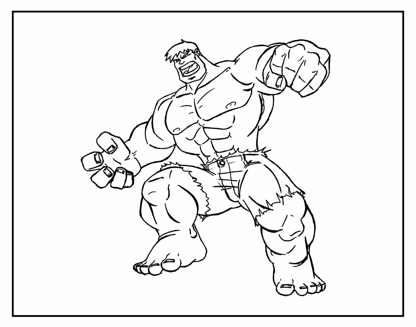 Desenhos Hulk para colorir