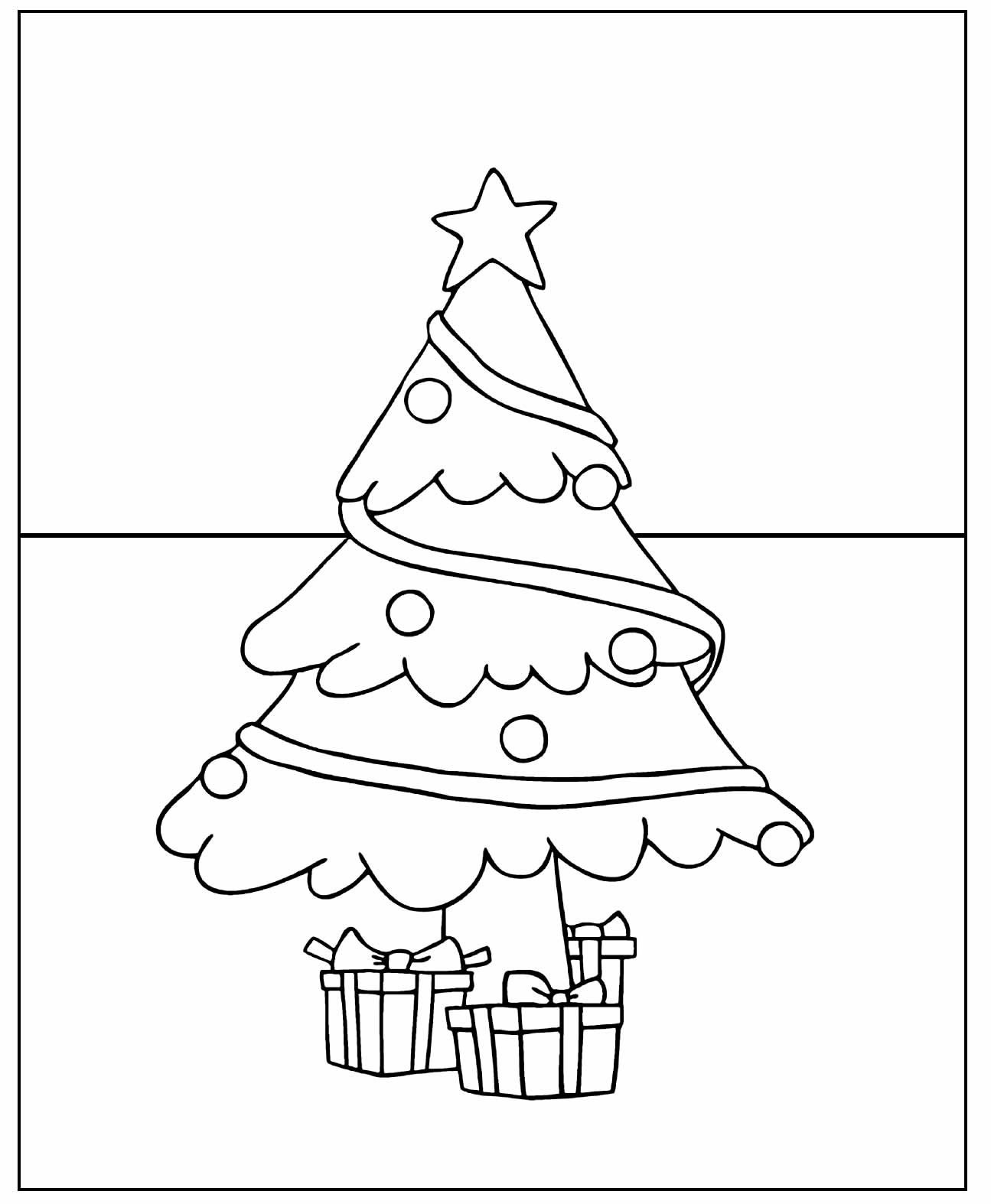 Desenho para pintar de Árvore de Natal