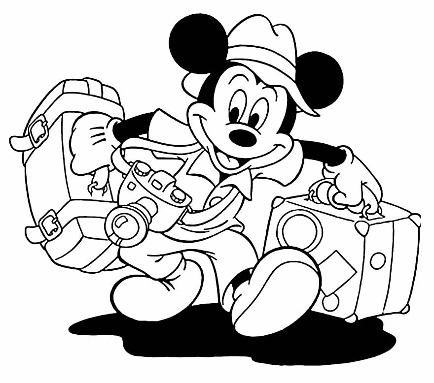 Lindo desenho do Mickey para colorir e pintar
