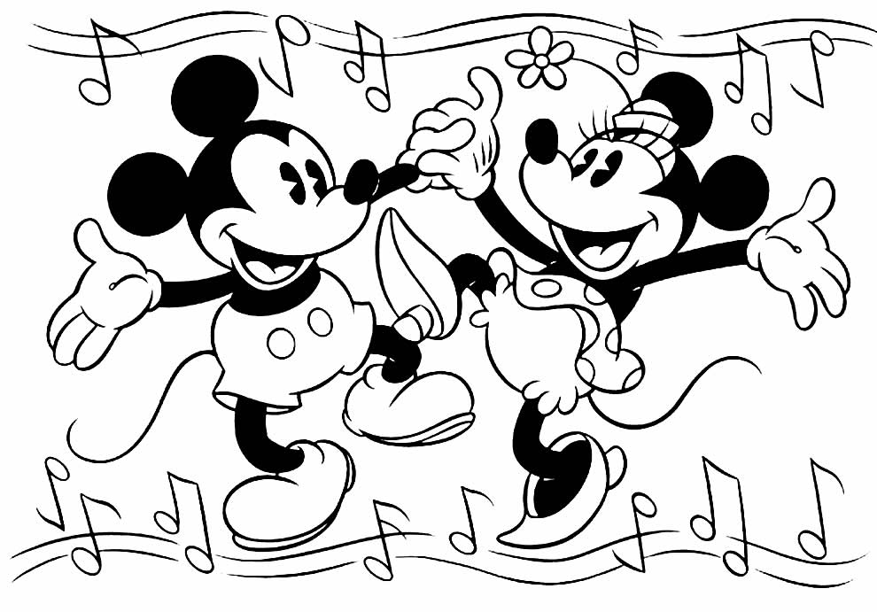 Lindo desenho do Mickey para pintar
