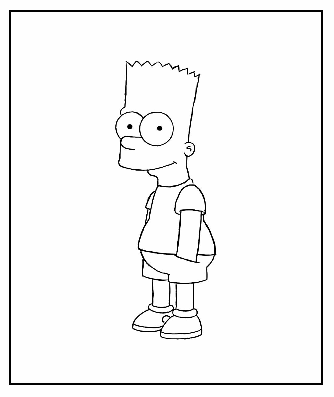 Desenho dos Simpsons para pintar