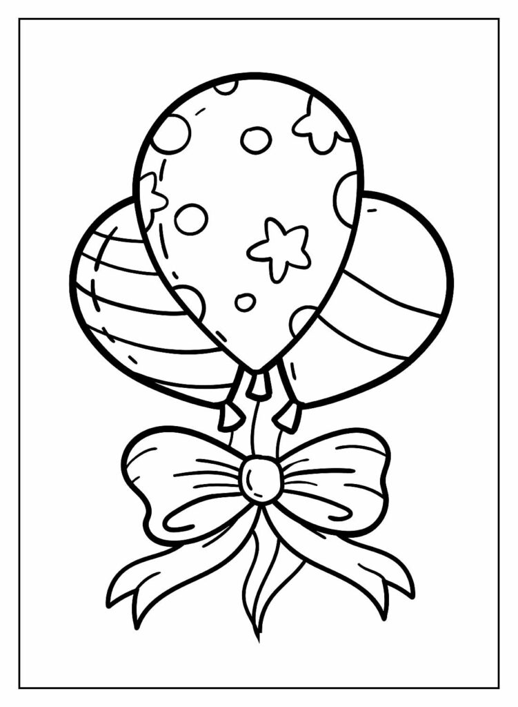 30+ Desenhos de Balões para colorir - Pop Lembrancinhas