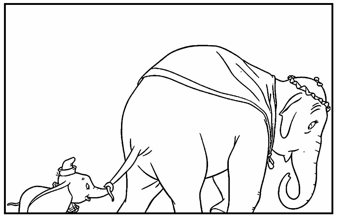 Desenhos para pintar de Dumbo