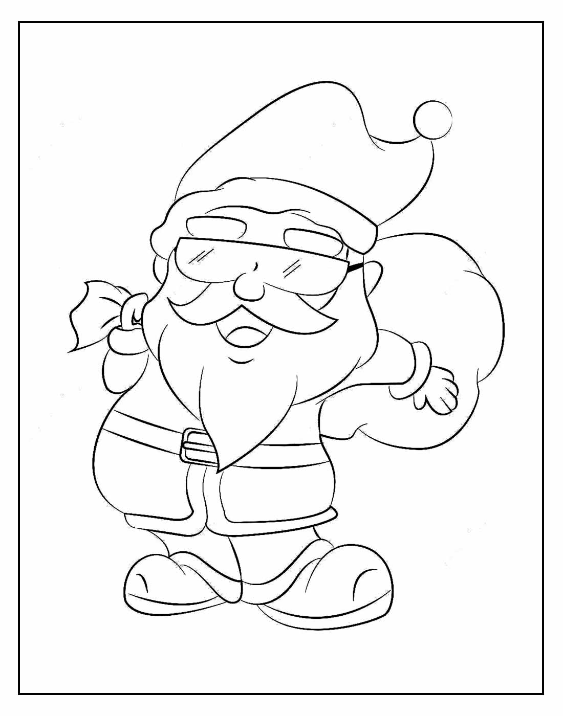 Desenhos lindos de Papai Noel para pintar