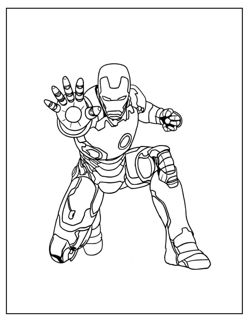 30+ Desenhos de Homem de Ferro para colorir - Pop Lembrancinhas