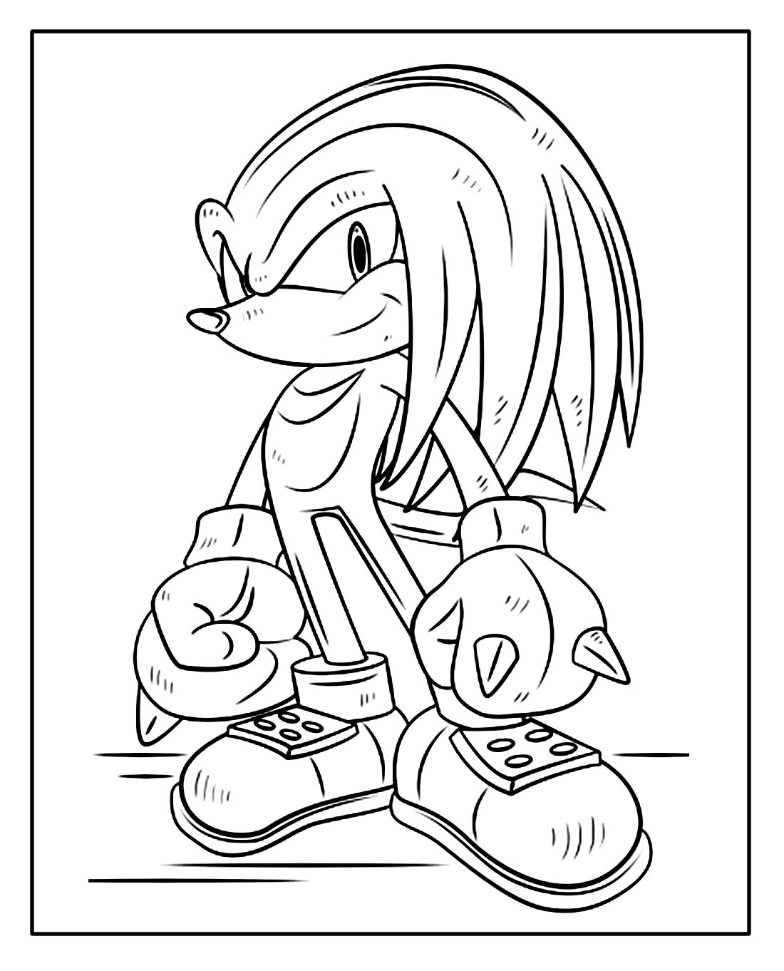 Página para pintar do Sonic