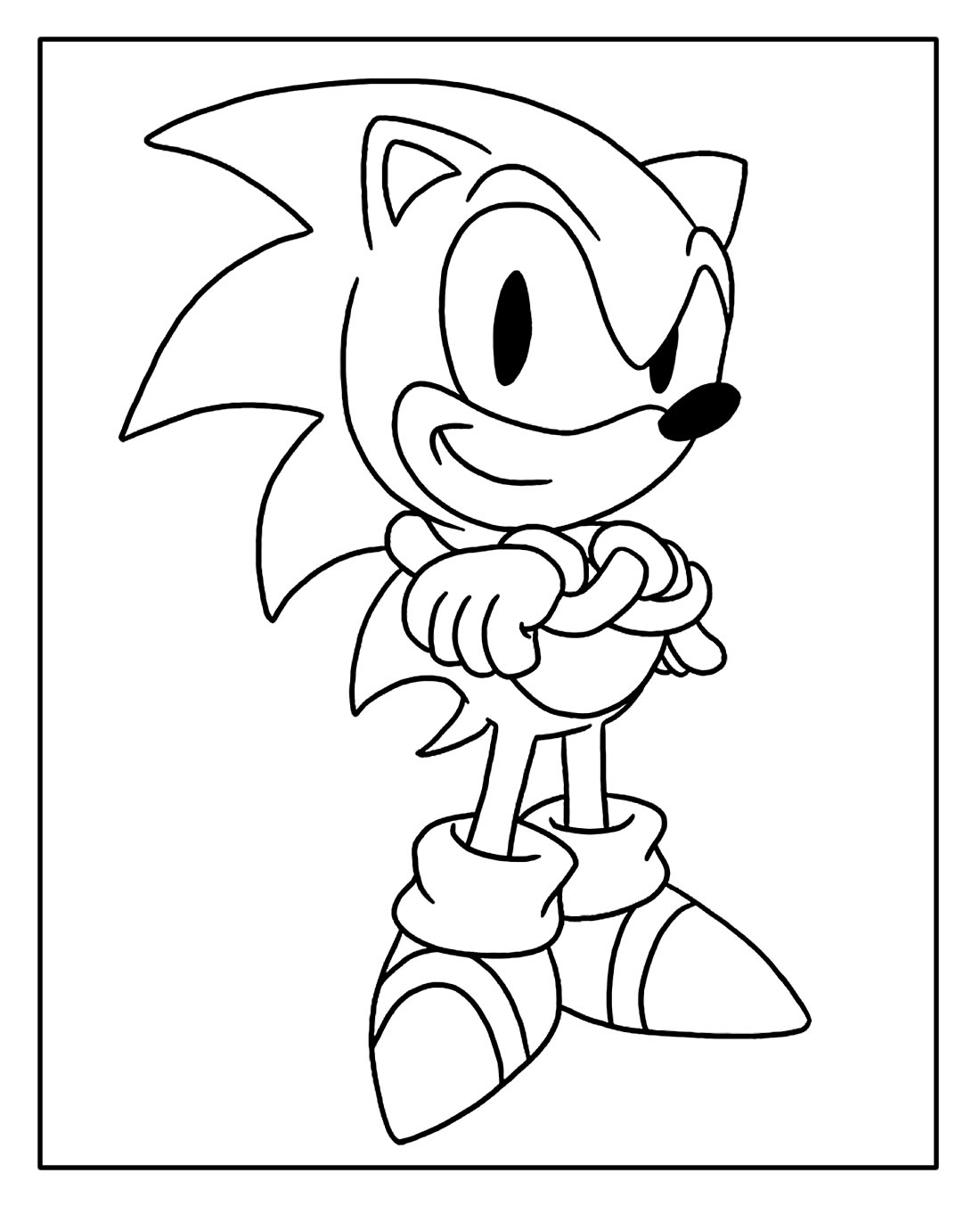 Página para colorir do Sonic