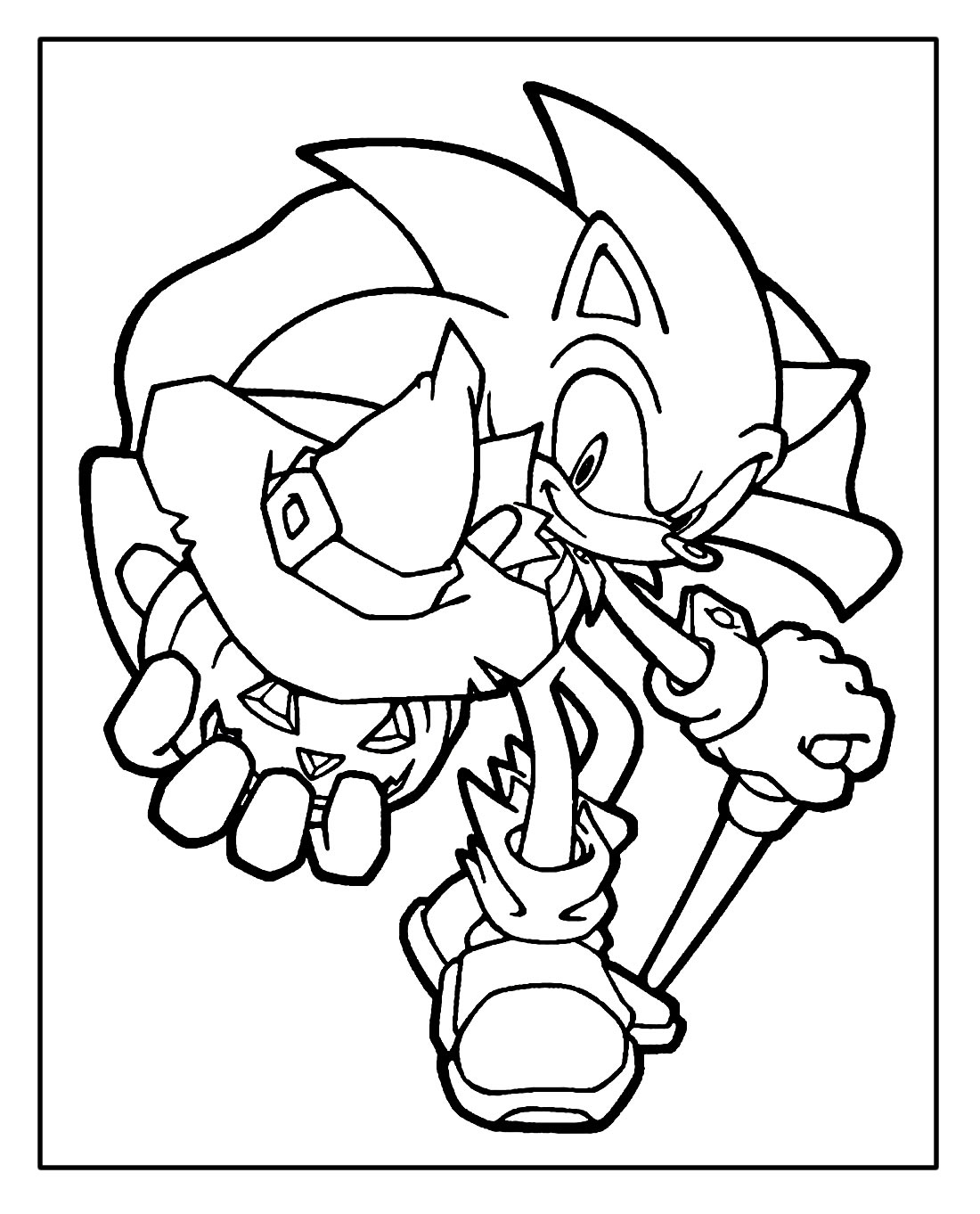 Página para colorir do Sonic