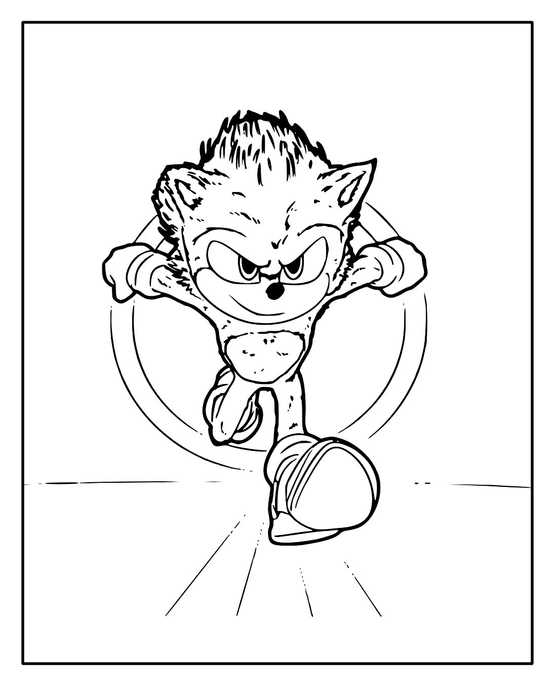 Desenho para colorir Sonic