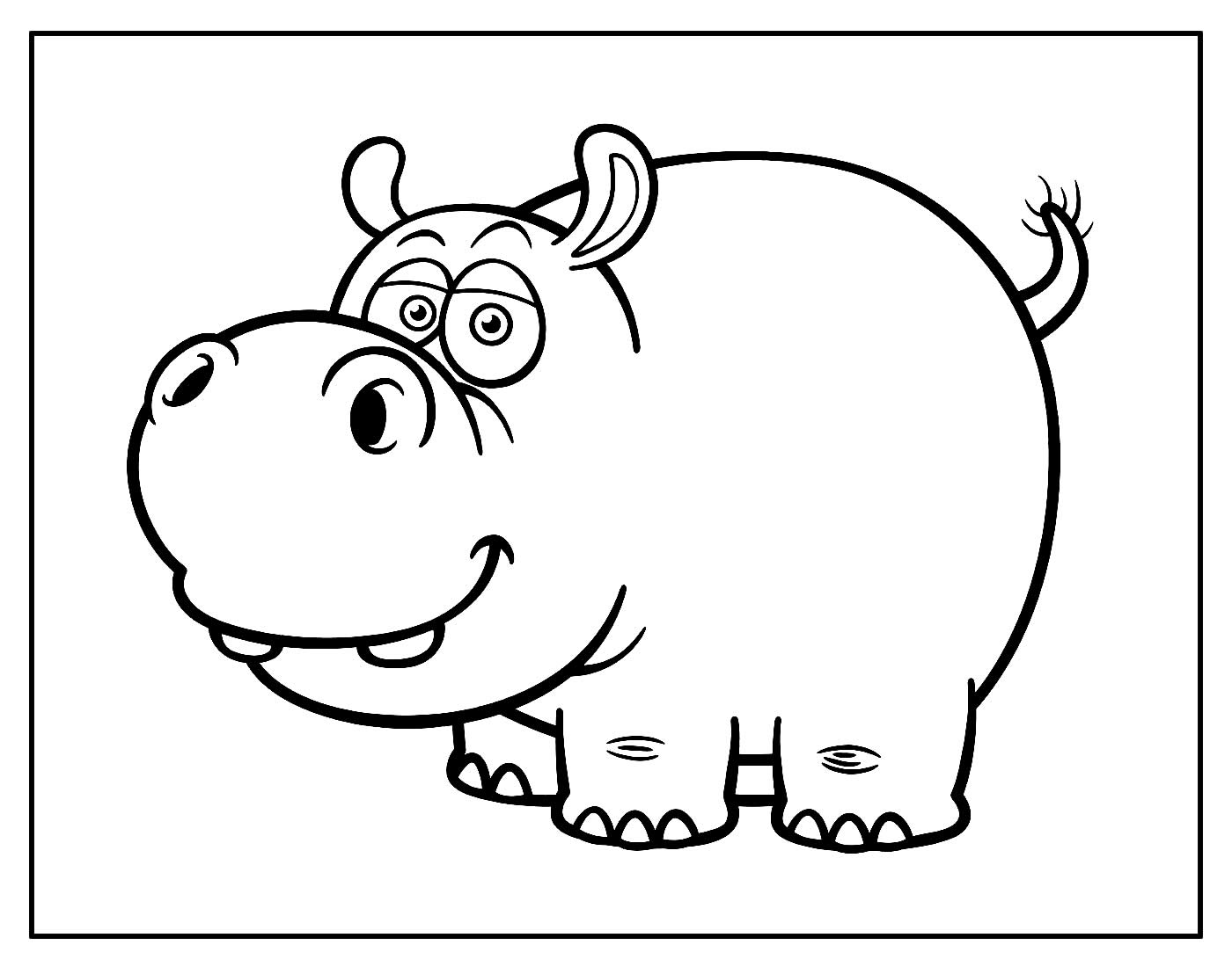 Desenho para colorir de Hipopótamo