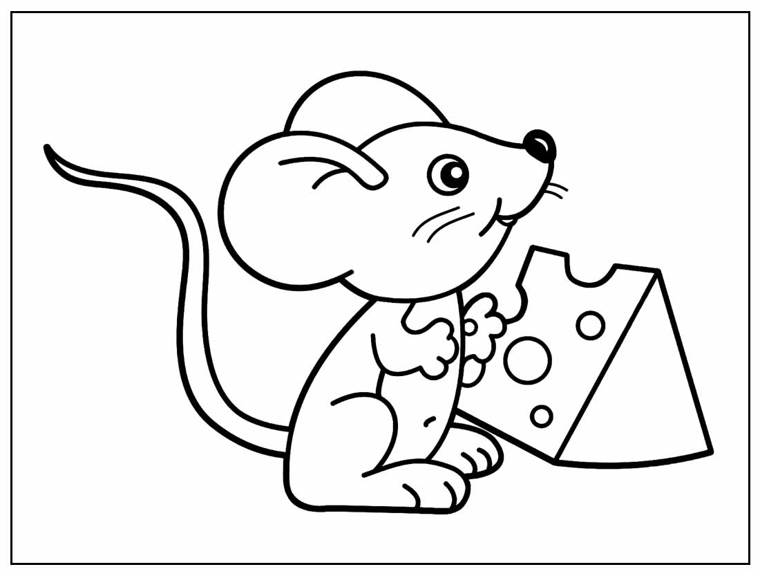 Página para colorir de Ratinho