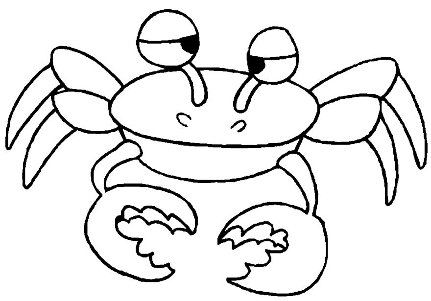 Desenho para colorir de caranguejo