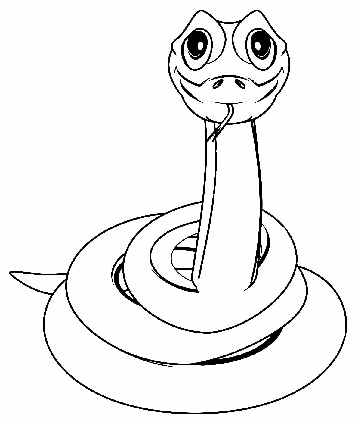 Desenho de Cobra para pintar