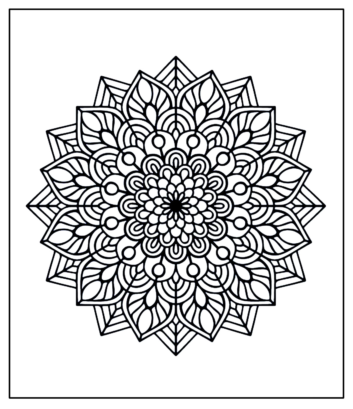 Página para pintar de Mandala
