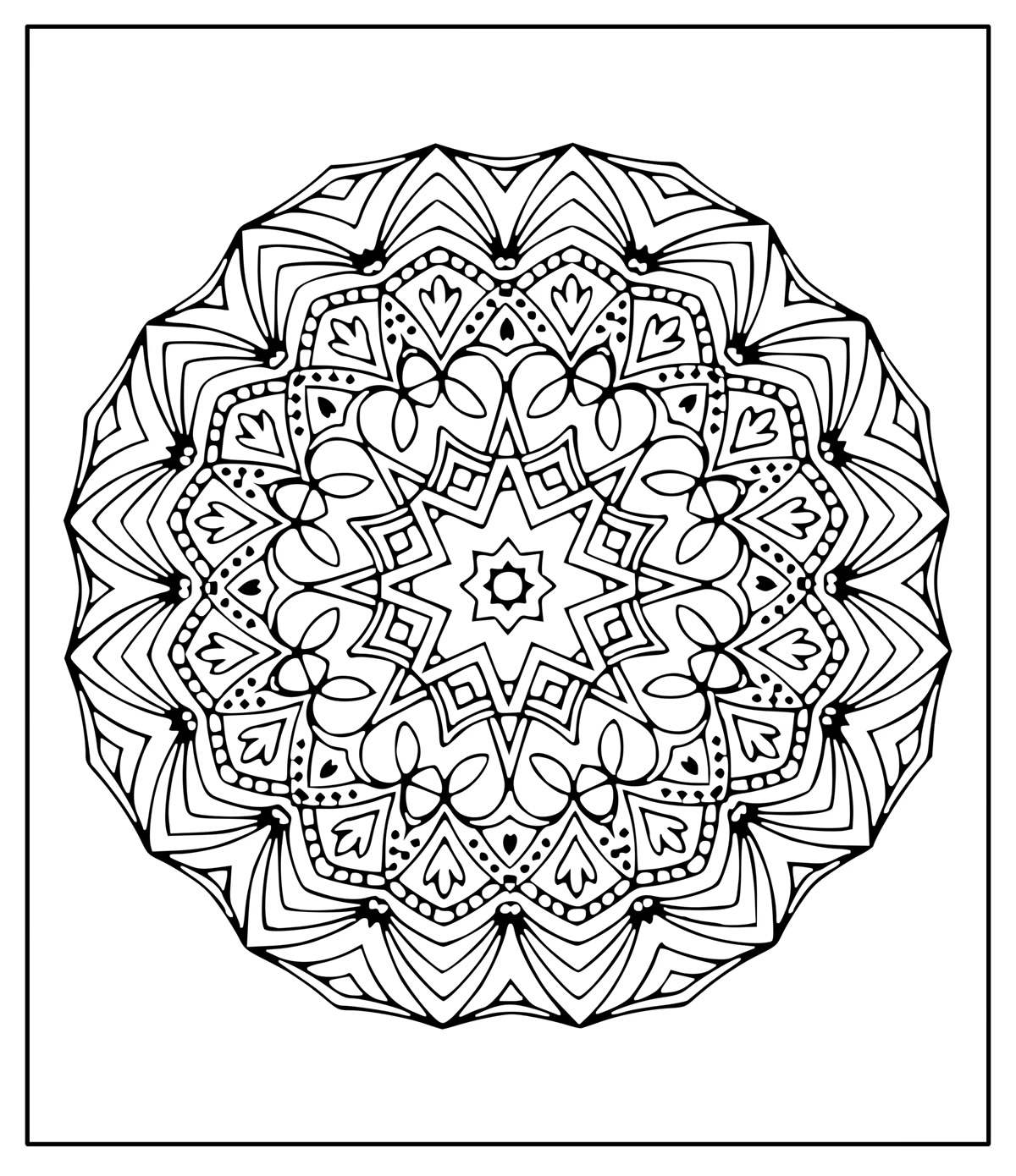 Página de colorir de Mandala