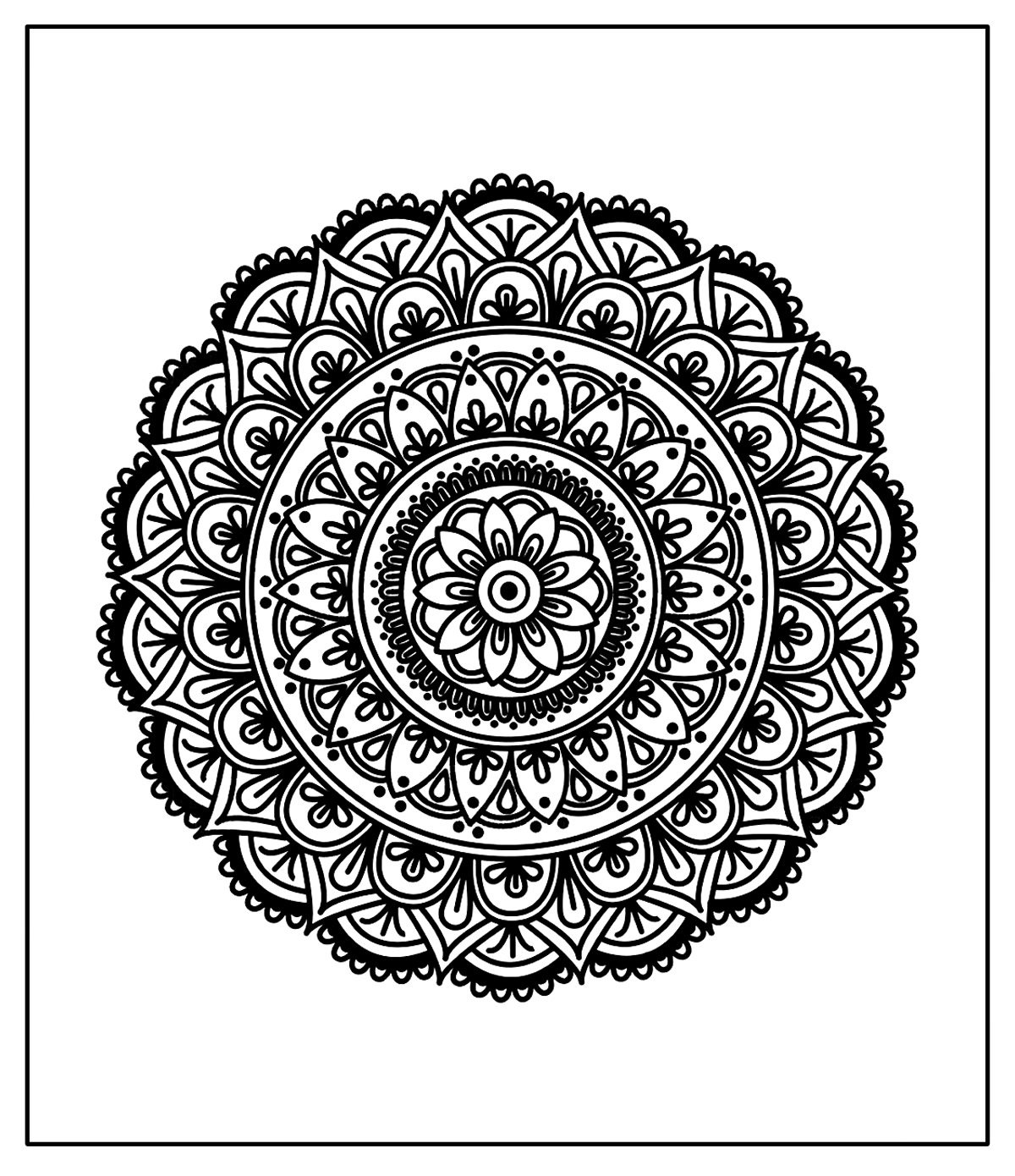 Página para pintar de Mandala