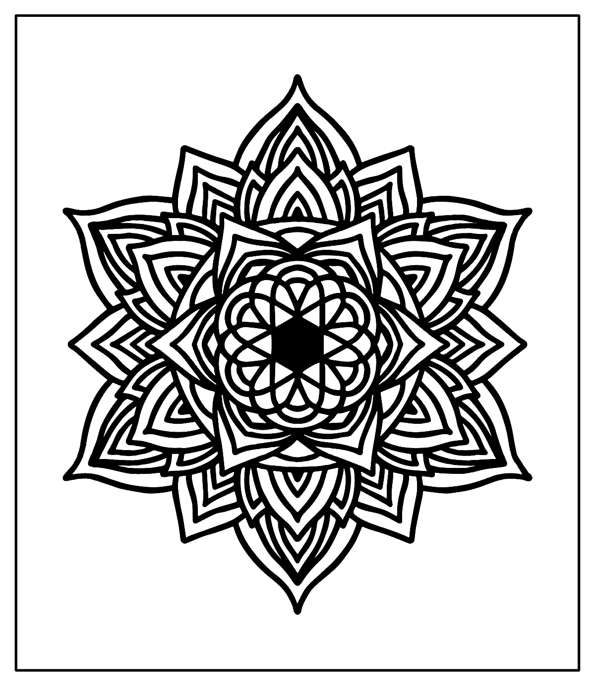 Páginas para colorir de Mandala