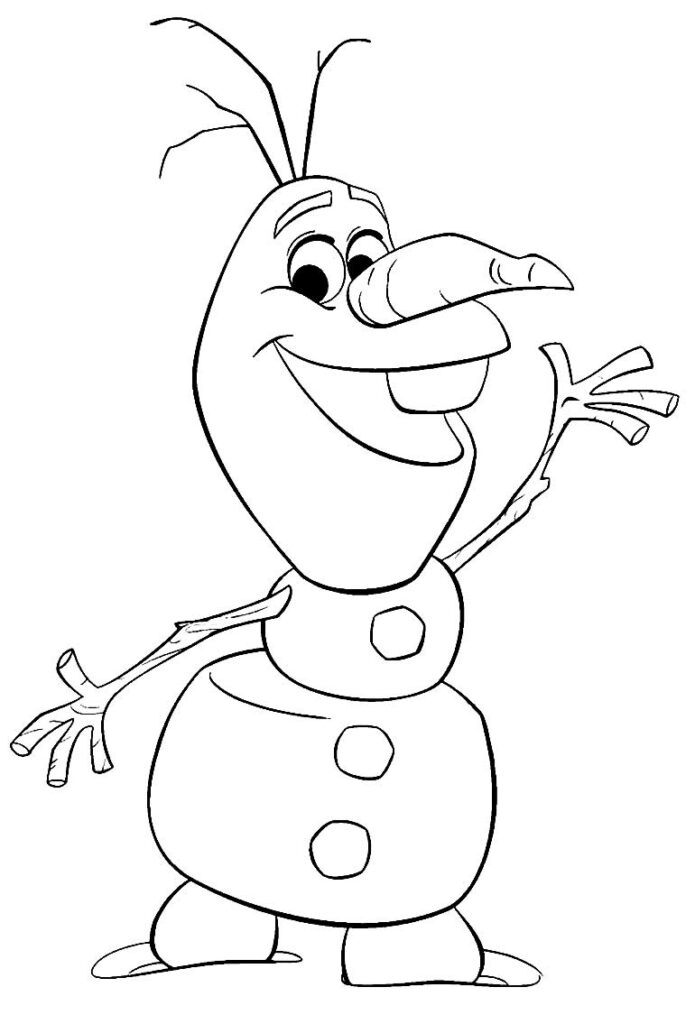 Desenho de Olaf para pintar