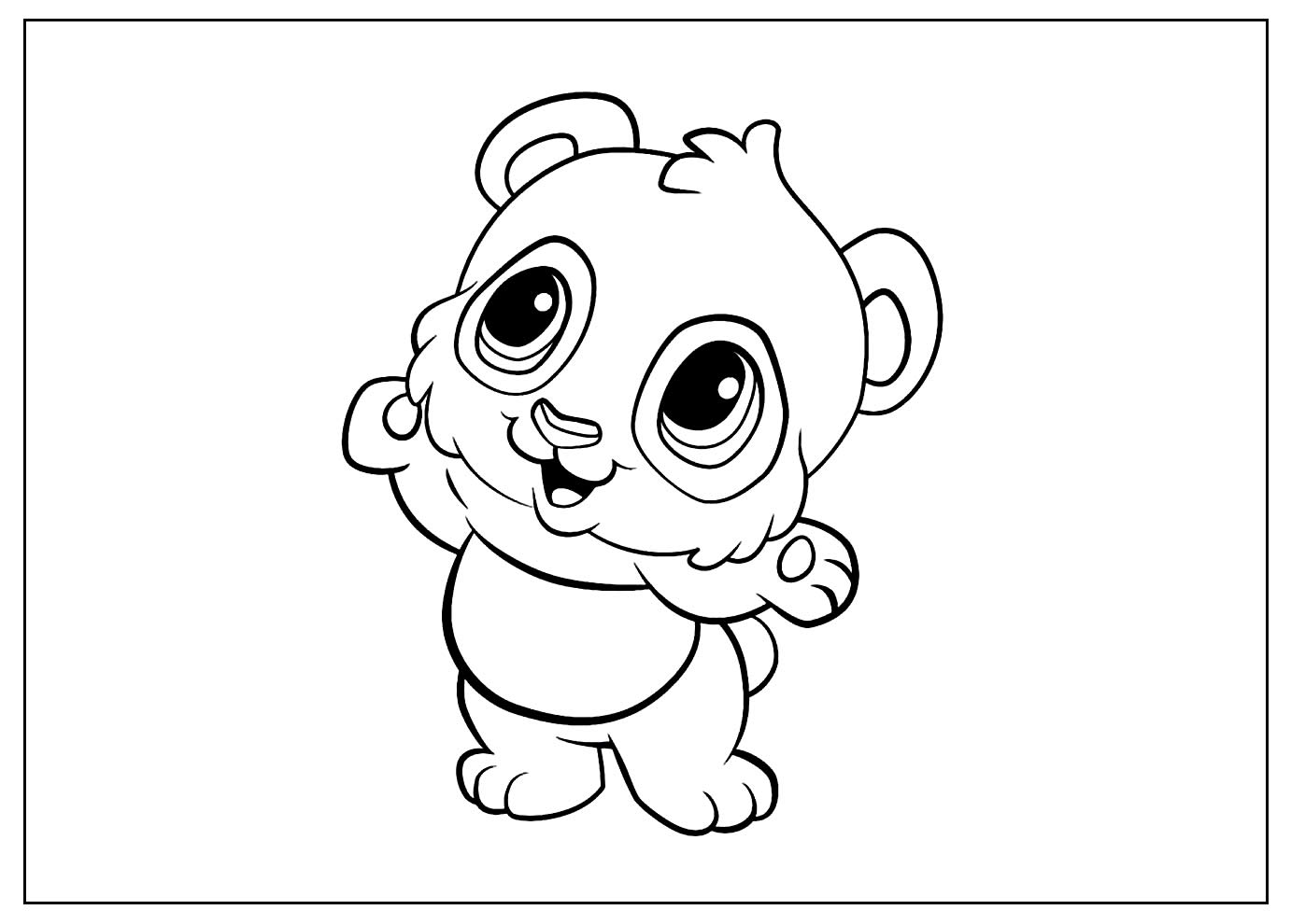 Desenho colorir luluca panda