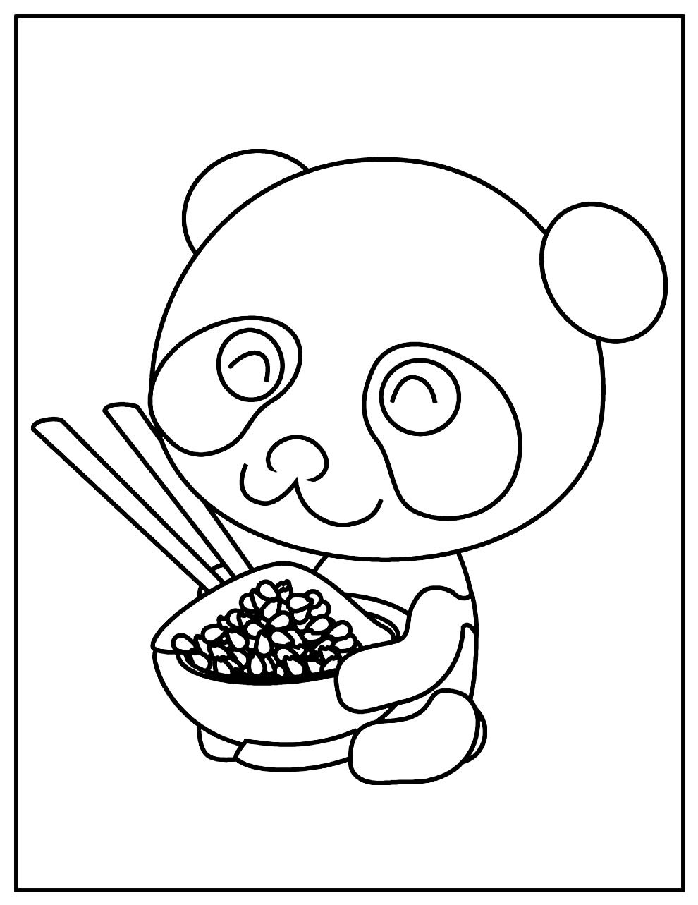 Panda para colorir