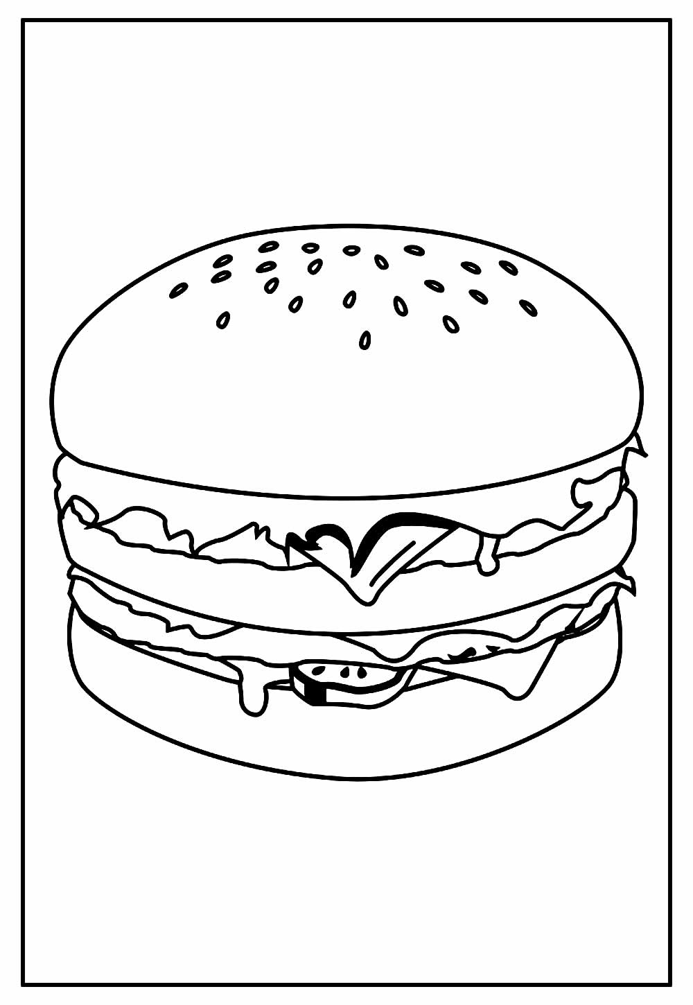 Desenho de Sanduíche para colorir
