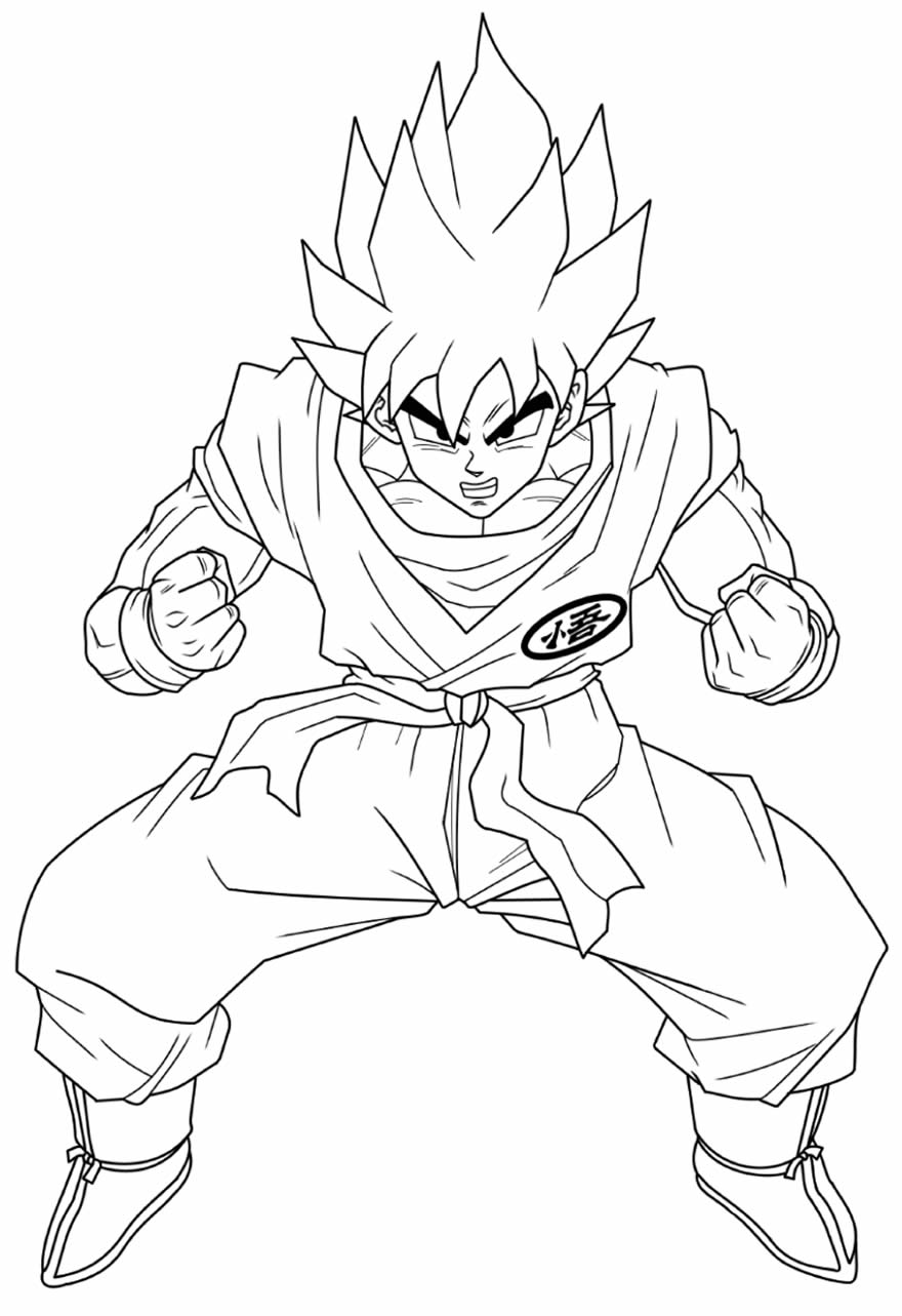 Imagem do Goku para pintar