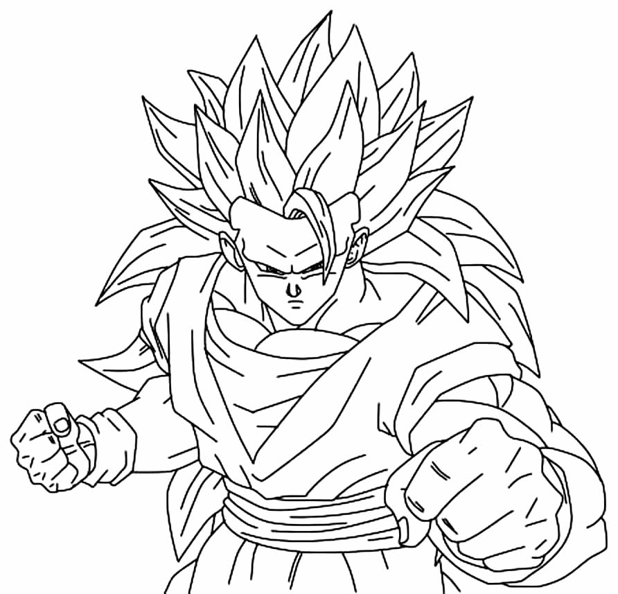 Goku Super Saiyan 5 - Desenho e Dicas para Colorir 