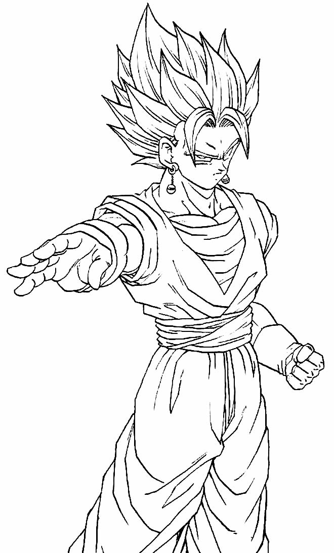 Desenho do Goku para imprimir e pintar