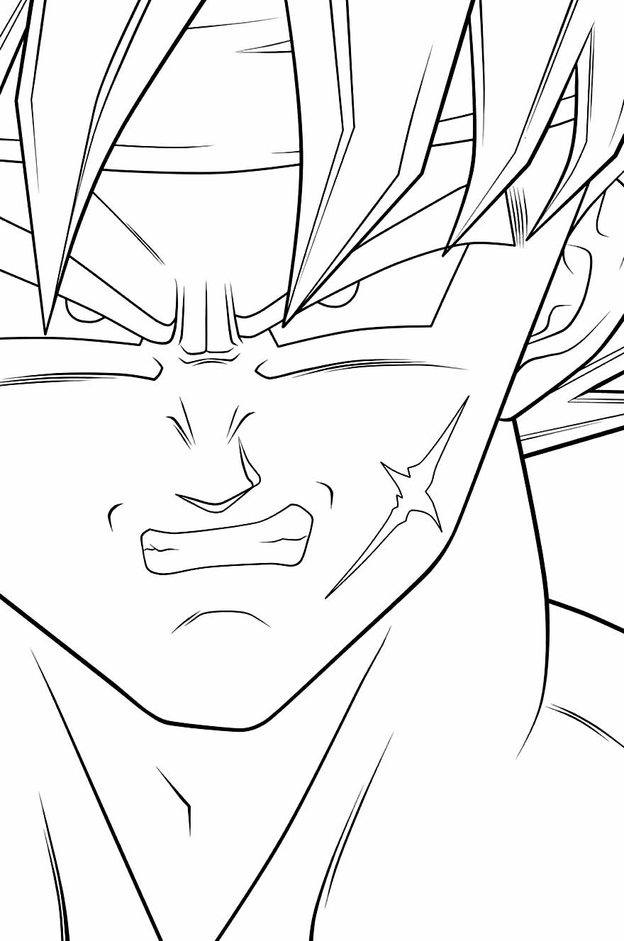 Desenho para colorir de Goku