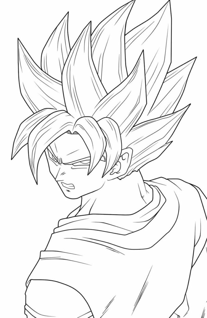 50 Desenhos De Goku Para Colorir Pop Lembrancinhas 