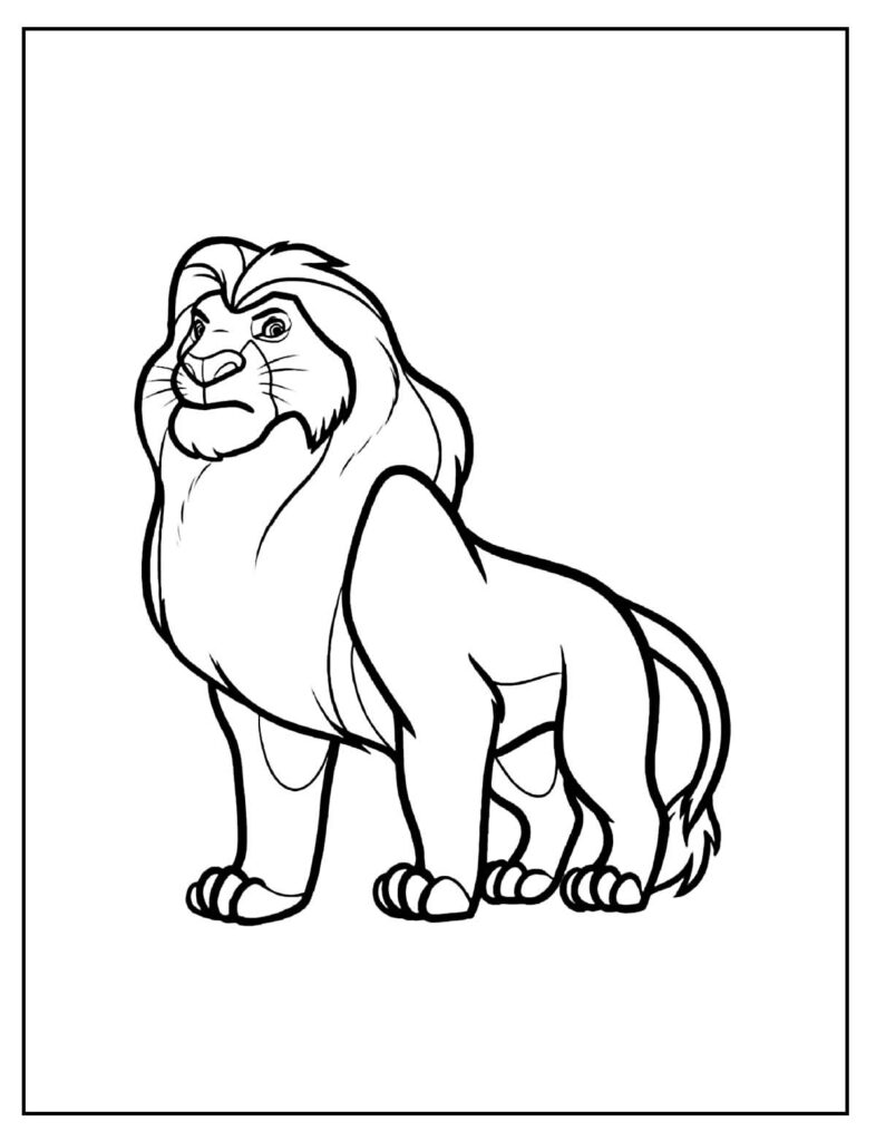 Desenhos do Rei Leão para colorir