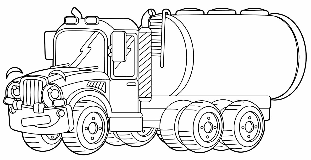 desenho de caminhão de cimento para colorir para crianças 7802014