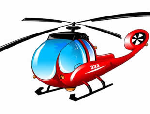Desenho de Helicóptero para pintar e colorir