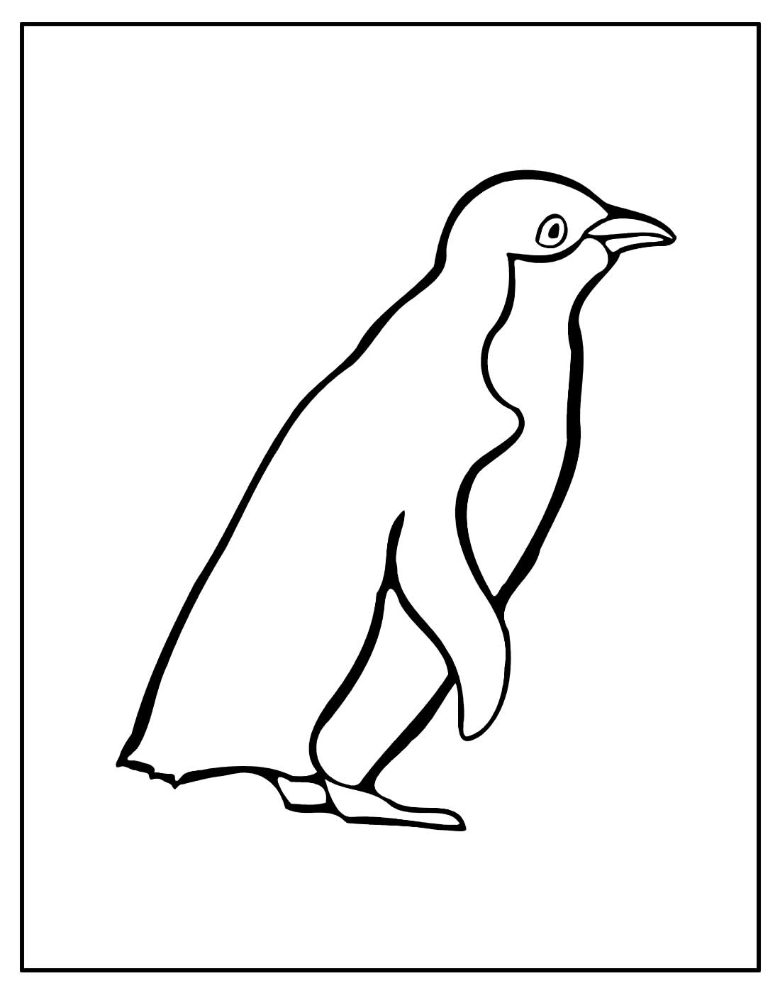 Desenho para pintar de Pinguim