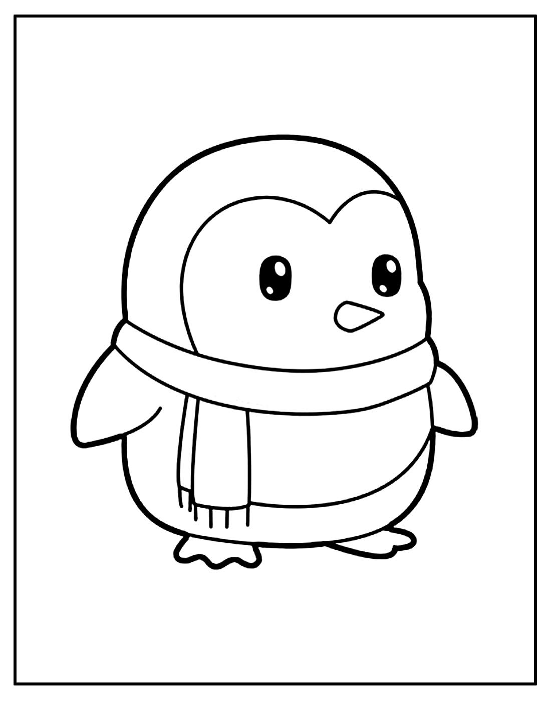 Desenho de Pinguim para colorir