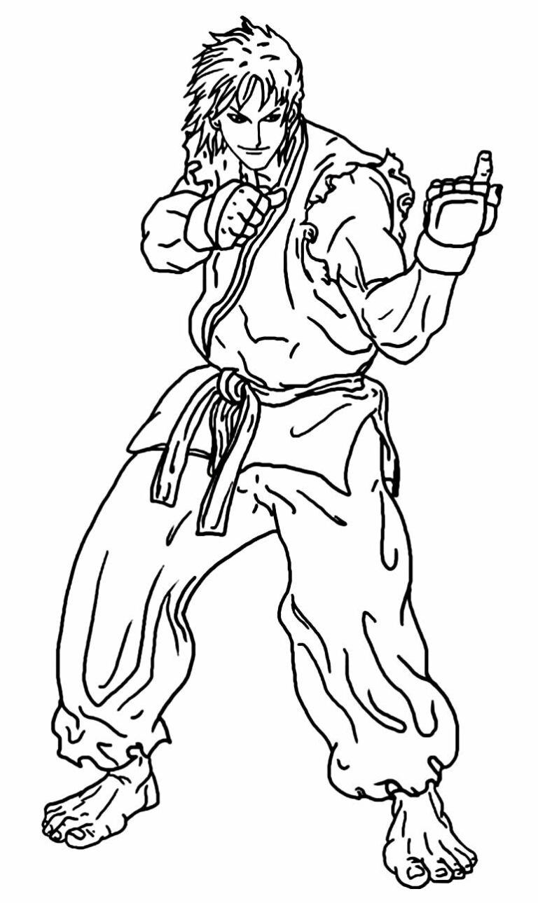 50+ Desenhos de Street Fighter para colorir - Pop Lembrancinhas