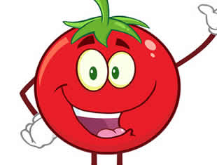 Lindos tomates para colorir