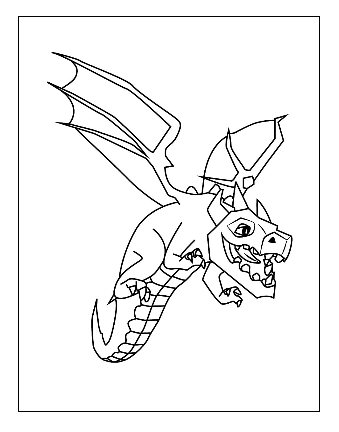 Desenho de Dragão para colorir - Clash of Clans