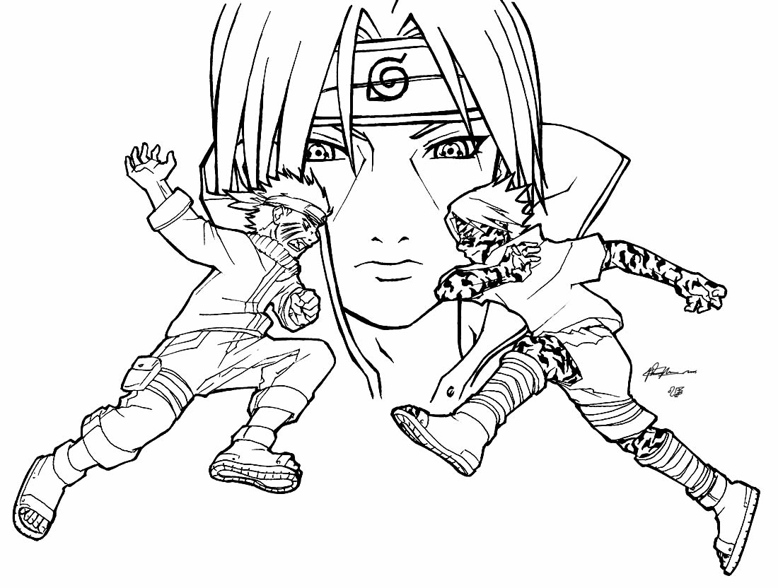 Imagem de Naruto para colorir