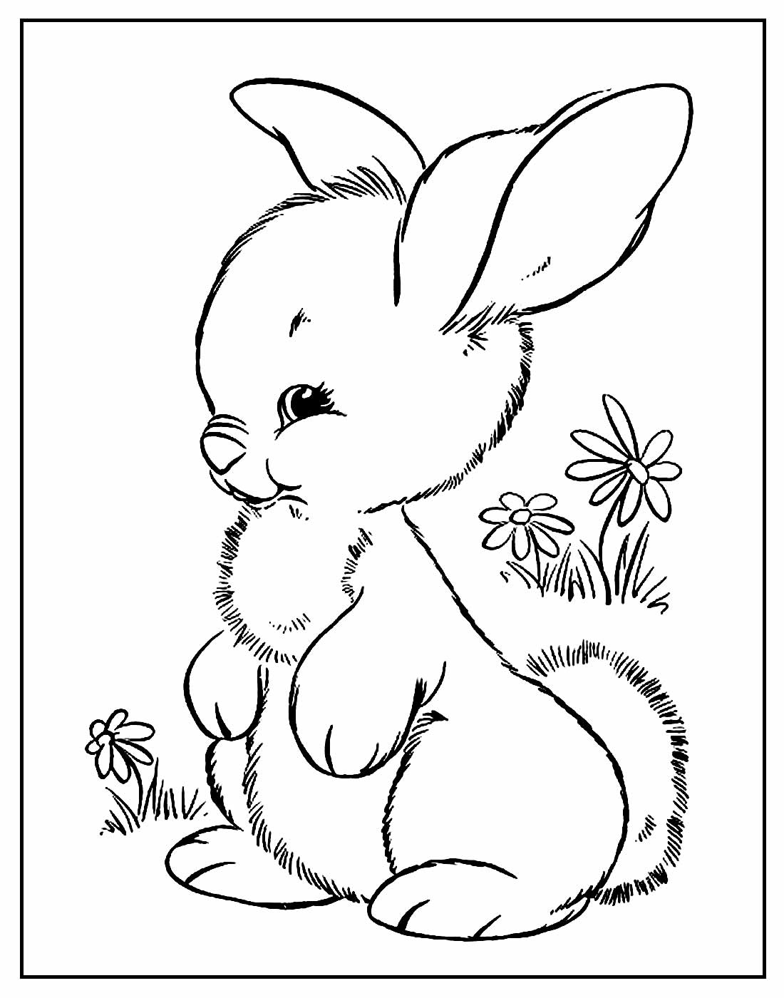 Desenho de Coelhinho da Páscoa para colorir
