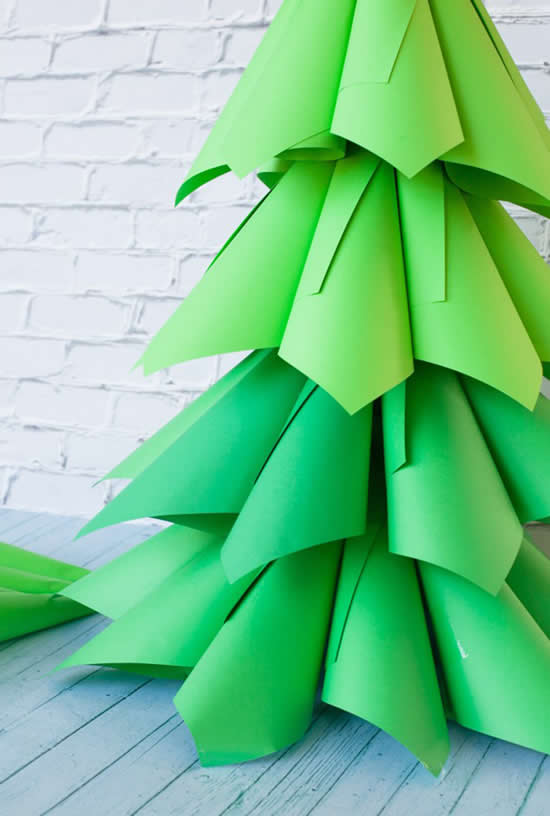 Decoração de Árvore de Natal de papel